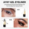 Rliolouo Ayky Long Wear Gel Eyeliner, Ayky Natural Black Eyeliner Cream, Long Lasting Gel Eyeliner Smudge Proof & Waterproof Eyeshadow, Glitter Eyeliner Pencil (2pcs)
