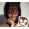 Tiger Face Tattoos, 6-Sheet Tribal Tiger Temporary Face Tattoo Kits, Tiger Head Body Decal Set for Men Women Adults Kids Halloween Costume Accessories and Parties