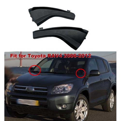 For Toyota RAV4 2006-2012 Front LH and RH Cowl Extension Trim Windshield Wiper side Corner Panel Fender Cover