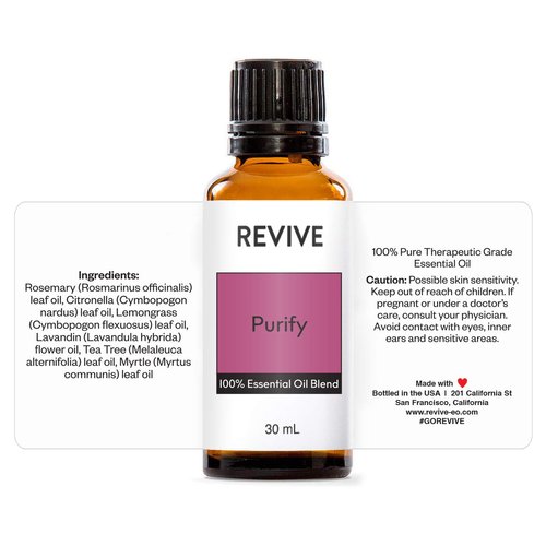 Purify Essential Oil Blend 30 mL by REVIVE Essential Oils - 100% Pure Therapeutic Grade, for Diffuser, Humidifier, Massage, Aromatherapy, Skin & Hair Care
