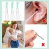 Ear Spoon Tips Ear Cleaner Replacement Set for 3.5 mm Otoscope Plastic Ear Cleaner Tips Reusable Ear Cleaner Spoon Tip for Teens Adults Family Ear Health Care (Transparent)
