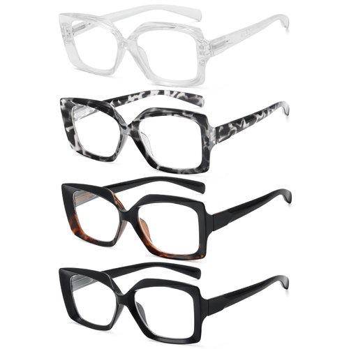 Eyekepper 4 Pack Reading Glasses for Women Reading - Ladies Readers +2.00