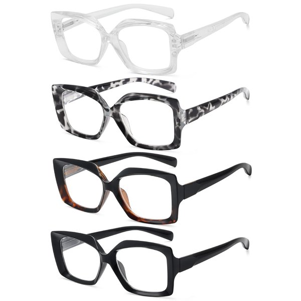Eyekepper 4 Pack Reading Glasses for Women Reading - Ladies Readers +2.00