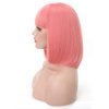 Rosa Star Short Bob Wig with Bangs Straight Synthetic Hair Wigs for Women (Ash Pink)