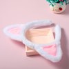 Mabor Cat Ears Headbands, Plush Cute Cat Ears Headband Washing Face Headbands, Cat Ear Headband, Cat Ears Hair Headbands, Makeup Headbands Soft Cute for Makeup, Shower, Teen Girls & Women (White)