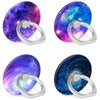 4-Pack Phone Ring Holder 360 Rotation Finger Stand Grip Kickstand for Smartphones and Tablets (Galaxy Nebula)