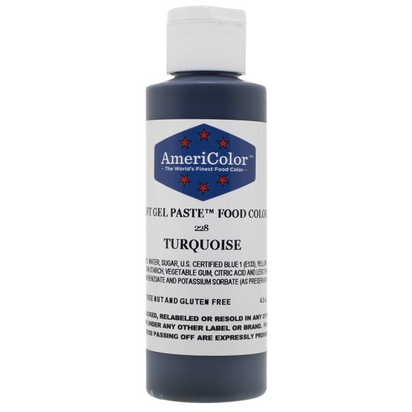 Americolor Soft Gel Paste Food Color, 4.5-Ounce, Turquoise