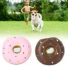 Latex Hundespielzeug Donut Dog,Donut Squeaky Dog Toy,Squeaky Donut Dog Toy,2Pcs Latex Pet Doughnut Shape Sounding Teeth Cleaning Chewing Biting Interactive Training Toy for Dogs