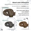 Moresoo Human Hair Clip in Extensions Brown Highlight Double Weft Clip in Hair Extensions Dark Brown with Caramel Blonde Hair Extensions Clip in Human Hair 14 Inch 5pcs 70g