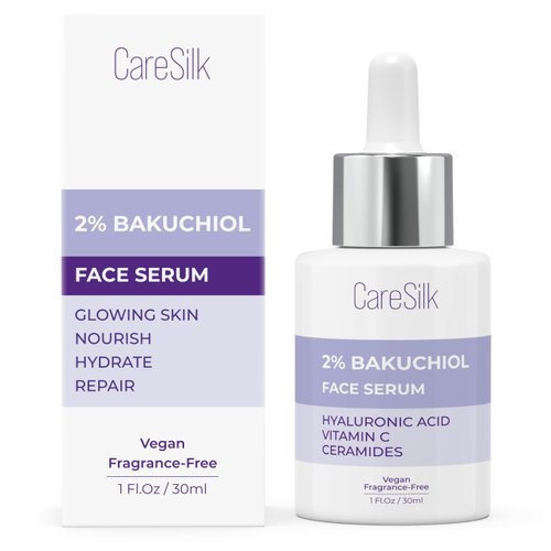 Bakuchiol Face Serum - Natural Retinol Alternative Extract - Renewal Organic Facial Moisturizer - Vitamin C Pure Vegan Treatment - Para Las Arrugas
