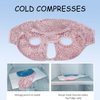 2PCS Ice Face Eye Mask, Cold Hot Gel Face Eye Mask,Face Mask Reusable Gel Bead Ice Mask with Soft Plush for Cooling Freezer Eye Mask for Puffy Eyes, Redness, Headaches, Stress