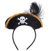 FRCOLOR Pirate Costume Accessories Pirate Hat Headband Halloween Skull Pirate Headband Headpiece Halloween Pirate Theme Party Costume Accessories for Cosplay Pirate Party Supplies