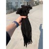 YONNA Human Hair Microlocks Sisterlocks Dreadlocks Extensions 20Locs Full Handmade (Width 0.4cm) 20inch Natural Black #1B