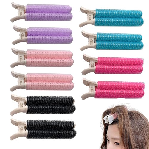 Dafeng Volumizing Hair Clips, 10PCS Volume Clips for Hair, Root Clips for Hair Volume, Fluffy Hair Volumizer Clips, Instant Hair Volumizing Clips for Women. (Black, Pink, Blue, Purple,Red)