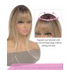 MORICHY Clip in Bangs 360° Bangs Hair Clip Fake Bangs with Long Layered Hair Clip in Hair Extensions Clip on Bangs for Women Curved Bangs for Daily Use Light Brown to Blonde Ombre