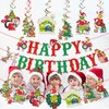 Christmas Happy Birthday Banner Christmas Birthday Decorations Christmas Theme Birthday Decorations Happy Birthday Christmas Party Decorations for Birthday Christmas Party Supplies