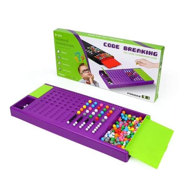 Jixin Xyzhi Mastermind Game Code Breaking Family Board Game Code Breakers STEM Game Brain Exercise Logic Development Toys for Kids Ages 8 + and Adults Purple…