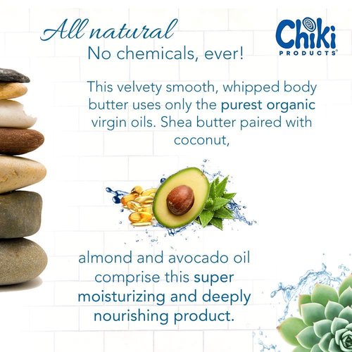 Chiki Buttah Moisturizing Shea Whipped Body Butter 100% All Natural, No Chemicals (Lavender Geramium), 2 Ounces