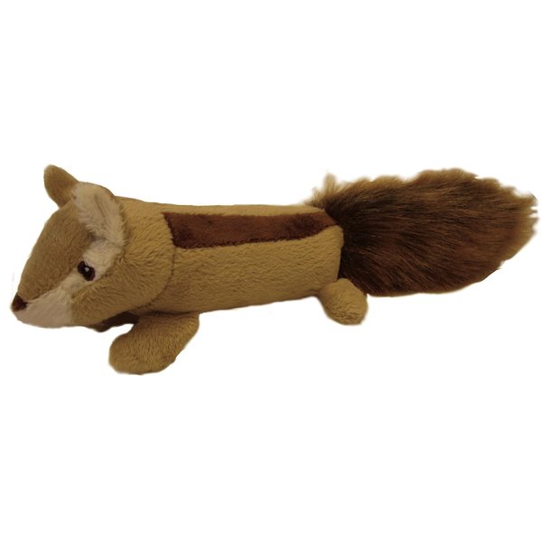 Pet Lou EZ Squeakers Dog Chew Toy 11-Inch Squirrel