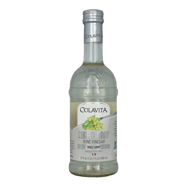 Colavita Wine Vinegar - Chardonnay Wine Vinegar, Premium Quality, Naturally Aged in Wooden Barrels, 17 Fl Oz Bottle