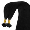 [For Wedding] YoungSee U Tip Hair Extensions Black U Tips Human Hair Extensions Jet Black U Tip Hair Extensions Real Human Hair 22In Keratin Hair Extensions Black Pre Bonded Hair Extension 50s/50g