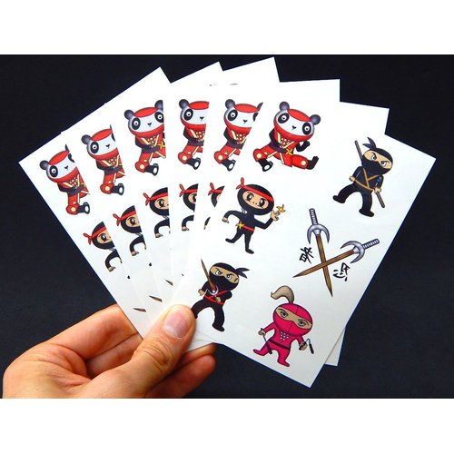 Premium Ninja Tattoos, Karate Party Favors, Temporary Tattoo