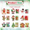 Pasimy 36 Pcs Christmas Craft Kits for Kids Make Your Own Xmas Ornament Kit with Craft Stickers DIY Gingerbread House Reindeer Santa Snowman Elf Art Craft Projects for Holiday Home Classr Party Favor