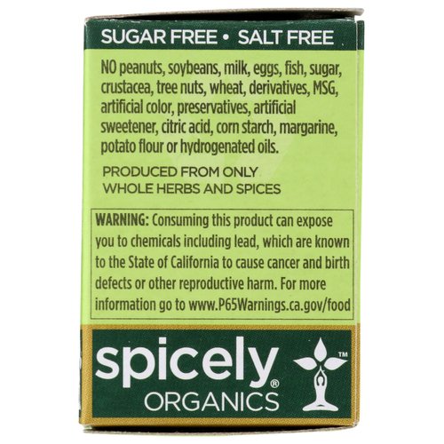 Spicely Organic Seasoning Garam Masala 0.50 Ounce ecoBox Certified Gluten Free