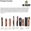 Kent A FOT Handmade All Fine Tooth Saw Cut Beard Comb - Pocket and Travel Comb - Styling Comb or Wet Comb for Fine or Thinning Hair, Beard Care, and Hair Care for the Essential Kent Beard Kit