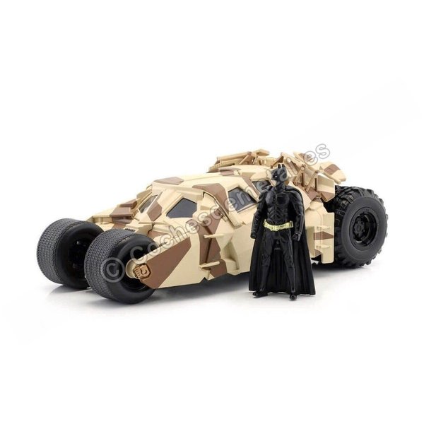 Jada The Dark Knight Batmobile with Batman Diecast Figure Camouflage Version DC Comics Series 1/24 Diecast Model Car