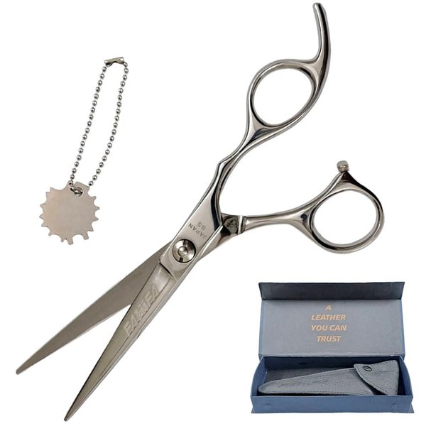 Professional Hair Scissors 6.5 Inch with Sharp Blades, 440C Steel Hair Cutting Scissors, Durable, Smooth Motion & Fine Cut, Barber Scissors with Leather case & Key Chain