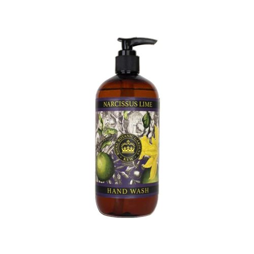 The English Soap Company Kew Gardens Luxury Hand and Body Wash, Refreshing Botanical Wash with a Rich Lather, Enriched with Soothing Aloe Vera and Vitamin E, Narcissus Lime Scent 500ml