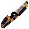 Kent 87T TY Handmade Folding Pocket Comb for Men, Fine Tooth Hair Comb Straightener for Everyday Grooming Styling Hair, Beard or Mustache, Use Dry or with Balms, Saw Cut Hand Polished, Made in England
