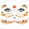 Fall Maple Face Sticker Autumn Maple Face Tattoo Stickers Thanksgiving Temporary Tattoos Stickers Fashion Maple Leaf Art Tattoo Sticker Thanksgiving Party Face Accessories for Body/Facial Makeup