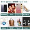 8pcs x15ML B7000 Jewelry Rhinestones Glue, B-7000 Clear Super Glue Transparent Industrial Adhesive for Phone Repair Jewelery Making Crafts Gem Fabric Metal Nail Art Stone Wood Glass