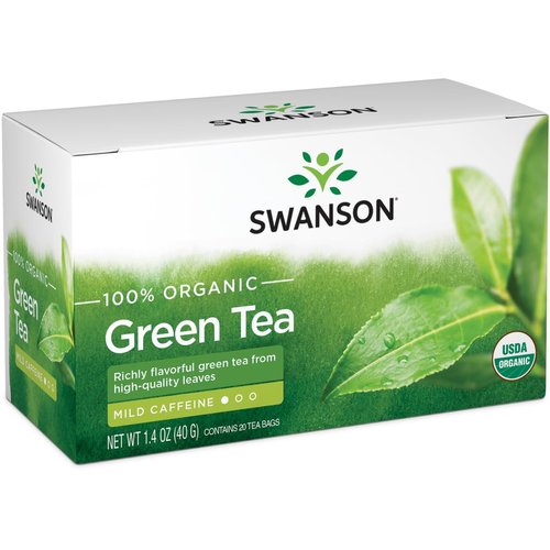 Swanson 100% Certified Organic Green Tea 20 Bag(S)