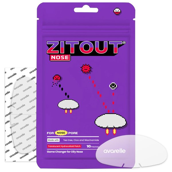 AVARELLE Nose Patch | Blackhead Remover Pore Strips & Patches | Face Hydrocolloid Nose Strips Blackhead Remover (16 Strips) with Tea Tree & Niacinamide | Black Head Remover for Pores, Acne, & Spot