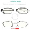 sevenplus 2 Pack Reading Glasses Blue Light Blocking, Anti UV Glare, Foldable Computer Spring Hinge Readers for Women Man 1.25X