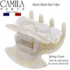 Camila Paris CP3158 French Hair Clip for Women, Handmade, White, Small Girls Hair Claw Clips Jaw, Durable Styling Hair Accessories for Women, Strong Hold No Slip Grip, Made in France