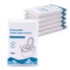 Disposable Toilet Seat Covers Flushable Paper, (100 Pack) Travel Toilet Seat Covers for Adults and Kids Potty Training, 100% Biodegradable - Travel Accessories for Public Restrooms, Airplane, Camping