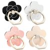 Cell Phone Ring Holder Flower,Fwaytech 360 Rotate Metal Finger Ring Socket Grip Kickstand for Smartphones,4Pack (Flower4)