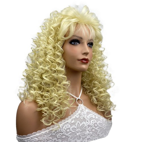 Aimole Long Curly Wigs Synthetic Heat Resistant Hair Cosplay Women Wig (613 Blonde)