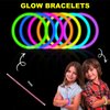 12 Pack Glow Glasses Toys Gifts with 40 Glow Sticks & Connectors(for 12 Glow Heart Glasses &16 Bracelets), Christmas Neon Light Up Party Favor Supplies for New Years Eve Birthday Camping (kids&Adults)