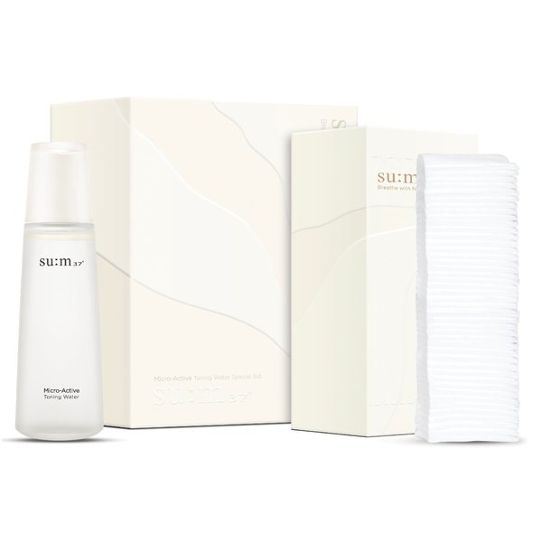 SU:M Micro-Active Toning Water (5.07 fl oz) - Dual-Phase Gentle Exfoliating Toner with Low-Irritation, Improved Skin Texture