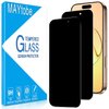 MAYtobe [2-Pack Privacy Screen Protector Designed for iPhone 16 Pro Tempered Glass, Anti Spy, No Bubbles, Anti Scratch, Easy to Install