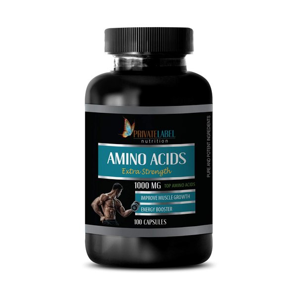pre workout for men amino - AMINO ACIDS 1000 mg COMPLEX - EXTRA STRENGTH - amino acids pre workout supplements, amino acid supplement for men, muscle growth pre workout, amino energy 1 Bot 100 Tabs