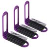 TOSAMZOO 3PCS Folding Travel Hair Brush with Mirror, Mini Comb/Wet Brushes, Compact Purse Pocket Hair Massage Combor for Women and Girls