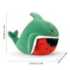 Nuokin Shark Plush Toy for Kids Stuffed Animal with Watermelon Soft Novelty Toys for Boys and Girls Birthday Gifts