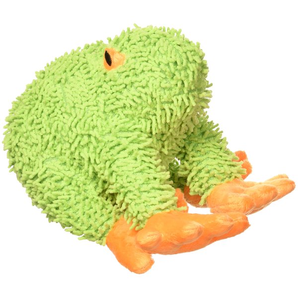 MIGHTY- Microfiber Frog– Squeaker -Made with Stuffing. Strong & Tough. Interactive Play Dog Toy. Machine Washable & It Floats (Regular)