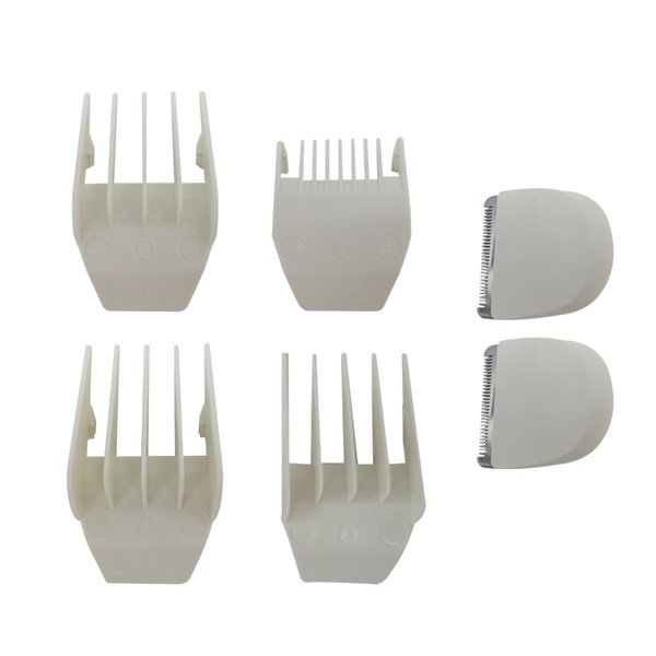 2 Pack White Replacement Snap-On Clipper Trimmer Blades with Comb Cutting Guides for Wahl Professional Peanut Scissors Trimmer 8685, 8655, 8663, 8685-1701 by YTXXDEUS